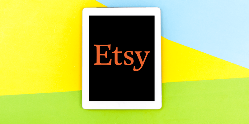 Le logo Etsy sur un iPad